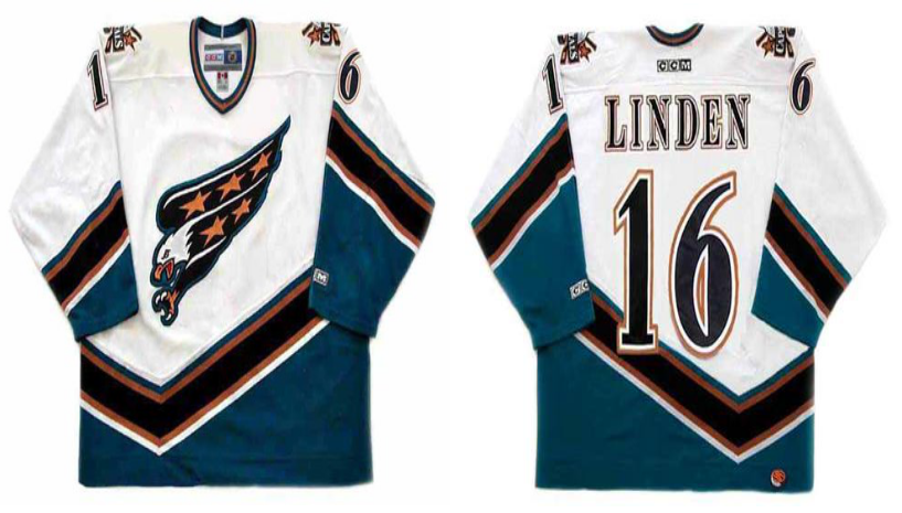 2019 Men Washington Capitals 16 Linden white CCM NHL jerseys